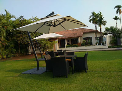 SunLight Free Standing Retractable Fabric Pergola